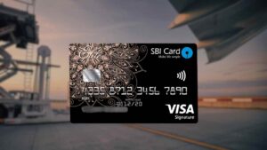 Visa credit card for SBI Card featuring the bank's logo and a sleek design, symbolizing financial empowerment.